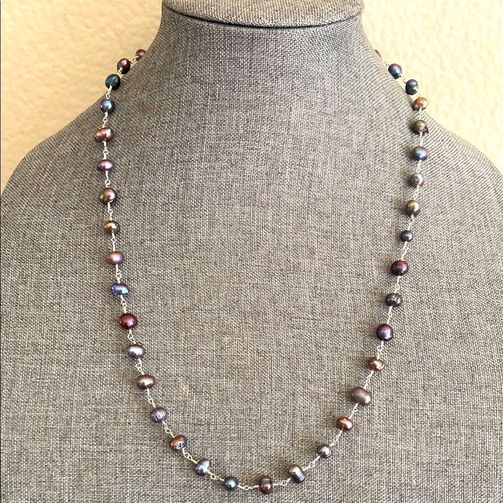 NEW Freshwater RAINBOW Pearls HANDMADE Necklace by Alyce Rancour